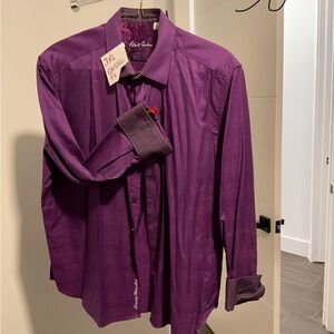 Robert Graham Rich Purple Casual Button Down Shirt